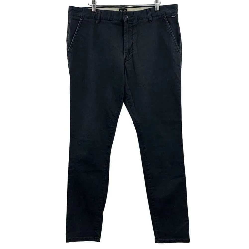 Industrie Men's Cuba Flat Front Cotton Tapered Slim Fit‎ Chino Size 36x30